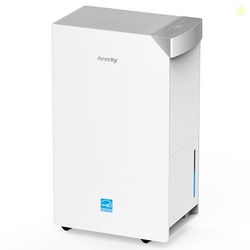 4500 SQ.FT MOST EFFICIENT ENERGY STAR 2024 DEHUMIDIFIER,AEOCKY MAX 74 PINT/D(STANDARD 52PINT/D) SMART COMPRESSOR DEHUMIDIFIER WITH DRAIN HOSE, INTELLIGENT HUMIDISTAT,FOR BASEMENT,BEDROOM,HOME,BATHROOM