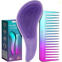 Lily England Detangler Brush & Comb Set