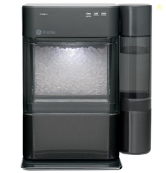 Profile GE Profile Opal 2.0 XL with 1 Gallon Tank, Chewable Crunchable Countertop Nugget Ice Maker, Scoop Included, 38 lbs in 24 Hours, Pellet Ice Machine with WiFi & Smart Connected, Black Stainless