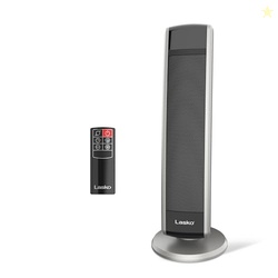 LASKO OSCILLATING DIGITAL CERAMIC TOWER HEATER FOR LARGE ROOMS, WITH ADJUSTABLE THERMOSTAT, TIMER AND REMOTE CONTROL, 29 INCHES, 1500W, BLACK, 5586