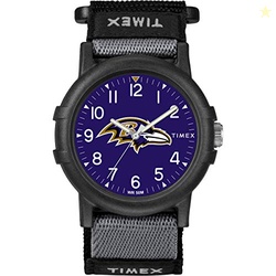 Timex NFL Recruit 38mm Watch  Baltimore Ravens with Black Fabric Strap