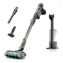 SHARK POWERDETECT PET PLUS CLEAN & EMPTY CORDLESS STICK VACUUM & AUTO-EMPTY SYSTEM, POWERFUL SUCTION, HEPA FILTRATION, CARPET & HARD FLOOR, PORTABLE, STICK VACUUM FOR PET HAIR, DARK GRAY, IP3253