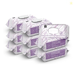 AMAZON ELEMENTS BABY WIPES, SENSITIVE, 810 COUNT, FLIP-TOP PACKS, PACK OF 9
