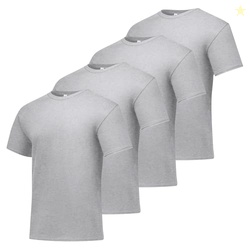 Hanes Mens Essentials Pack, Crewneck Cotton T-shirts For Men, 4 Or 6 Available Fashion-t-shirts, Ash - 4 Pack, Medium US