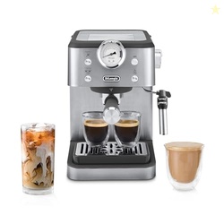 DeLonghi Classic Espresso Machine with Milk Frother, 15-Bar Pump & Temperature Control - Barista Coffee Maker Kit for Espresso, Latte, Cappuccino & Iced