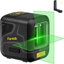 FANTTIK D2 POCKET GREEN LASER LEVEL, 100 FT SELF-LEVELING CROSS LINE LASER, TYPE-C RECHARGEABLE, ROTATABLE 360 DEGREE, PULSE MODE, MAGNETIC BRACKET, CARRYING POUCH, FOR PICTURE HANGING AND HOME DIY