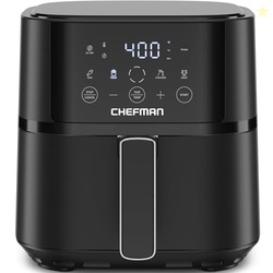 Chefman Air Fryer  4 QT Compact Airfryer for Quick & Easy Meals in Minutes, Features Hi-Fry Technology for Extra Crisp, Touchscreen Controls with 4 Presets, Nonstick & Dishwasher Safe Basket - Black