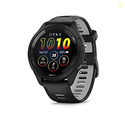 Garmin Forerunner 265 Running Smartwatch, Colorful AMOLED Display, Training Metrics and Recovery Insights, Black and Powder Gray