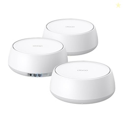 TP-Link Deco BE25 Dual-Band BE5000 WiFi 7 Mesh Wi-Fi System | 4-Stream 5 Gbps, 240 Mhz | Covers up to 6,600 Sq.Ft | 2X 2.5G Ports Wired Backhaul | VPN,MLO, AI-Roaming, HomeShield, 3-Pack