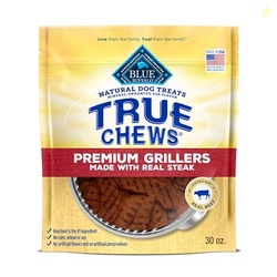 Blue Buffalo True Chews Premium Grillers Natural Dog Treats, Steak 30 oz bag