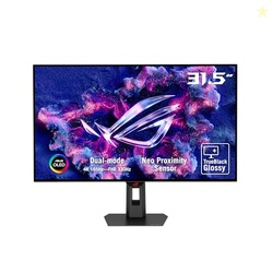 ASUS ROG Strix 32 4K OLED Gaming Monitor (XG32UCWG) - TrueBlack Glossy OLED, Dual Mode (4K@165Hz, FHD@330Hz), 0.03ms, G-SYNC Compatible, Neo Proximity Sensor, USB-C, HDMI 2.1, 3 yr Warranty