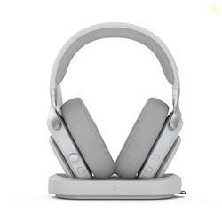 Fractal Design Scape Light - Wireless PC Gaming Headset - Detachable Flip-to-Mute Microphone with Noise Cancellation - Battery Life Up to 40 Hours - Configurable Ambient Lighting - Gray