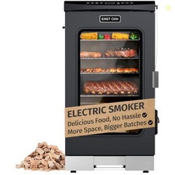 EAST OAK 30" Electric Smoker for Outdoors | Built-in Meat Probe & Up to 6 Longer Smokes on a Single Load | Side Chip Loader for Uninterrupted Smoking | Bigger Batches with 725 sq in Cooking Area