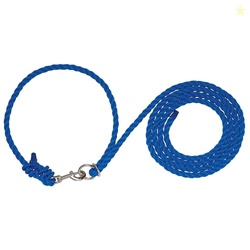 Weaver Leather Livestock Adjustable Poly Neck Rope Blue ,1/2 x 10'