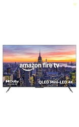 Amazon Fire TV 65" Omni Mini-LED Series, QLED 4K UHD smart TV, Dolby Vision IQ, 144hz gaming mode, Ambient Experience, hands-free with Alexa, 2024 release