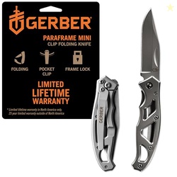 Gerber Gear Paraframe Mini Pocket Knife, 2.2" Fine Edge Small EDC Folding Knife with Safety Lock for Everyday Carry, Gifts for Men, Stainless Steel