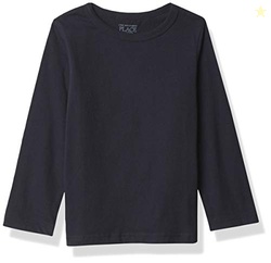 The Children's Place Baby Boys and Toddler Uniform Basic Layering Tee T-Shirt, New Navy, 12-18 Months US