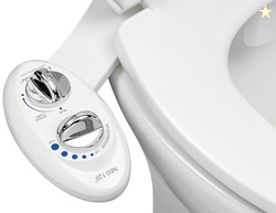 LUXE Bidet NEO 120 - Single Nozzle, Self-Cleaning, Non-Electric Bidet Attachment for Toilet Seat, Adjustable Water Pressure, Rear Wash (White)