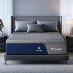 SWEETNIGHT COOLNEST QUEEN MATTRESS, 14 INCH COOLING QUEEN SIZE MEMORY FOAM MATTRESS FOR COOL NIGHT SLEEP, 5-ZONE ERGO SUPPORT FOR PRESSURE RELIEF, MEDIUM, CERTIPUR-US CERTIFIED