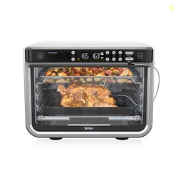 NINJA DT251 FOODI 10-IN-1 SMART XL AIR FRY OVEN, BAKE, BROIL, TOAST, ROAST, DIGITAL TOASTER, THERMOMETER, TRUE SURROUND CONVECTION UP TO 450F, INCLUDES 6 TRAYS & RECIPE GUIDE, SILVER