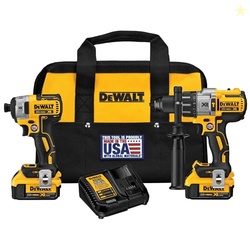 DEWALT 20V MAX Hammer Drill and Impact Driver, Cordless Power Tool Combo Kit with 2 Batteries and Charger (DCK299M2)