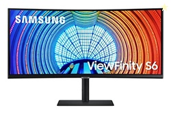 SAMSUNG VIEWFINITY S65UA SERIES 34-INCH ULTRAWIDE QHD CURVED MONITOR, 100HZ, USB-C, HDR10 (1 BILLION COLORS), HEIGHT ADJUSTABLE STAND, TUV-CERTIFIED INTELLIGENT EYE CARE (LS34A654UBNXGO),BLACK