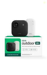 Blink Outdoor 2K+ (newest model)  Wireless smart security camera, 2K video resolution, enhanced audio, two-year battery. Sync Module Core included  1 camera system (Black)