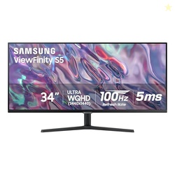 SAMSUNG 34" ViewFinity S50GC Series Ultra-WQHD Monitor, 100Hz, 5ms, HDR10, AMD FreeSync, Eye Care, Borderless Design, PIP, PBP, LS34C502GANXZA, 2023, Black