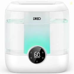Dreo 6L Top Fill Humidifiers for Bedroom, 60H Runtime 28 dB Quiet Supersized Cool Mist Air Humidifiers for Large Room, Baby Nursery, Plant, Indoor, Night Light, Easy to Clean, Precise Humidity Control