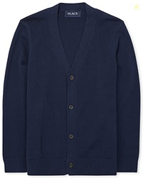 The Children's Place boys Basic Cardigan Sweater, Tidal, X-Small US