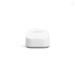 AMAZON EERO 6+ MESH WIFI ROUTER - SUPPORTS INTERNET PLANS UP TO A GIGABIT, COVERAGE UP TO 1,500 SQ. FT., CONNECT 75+ DEVICES, 1-PACK