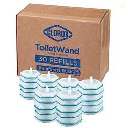 Clorox ToiletWand Toilet Cleaner Refills, Toilet brush, Rainforest Rush, 30 Ct