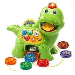 VTECH CHOMP AND COUNT DINO, GREEN