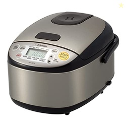 ZOJIRUSHI MICOM 3-CUP COMPACT SIZE, MULTIPLE SETTINGS, STAINLESS STEEL MADE, BUILT-IN RETRACTABLE POWER CORD AND EASY TO TRANSPORT RICE COOKER AND WARMER