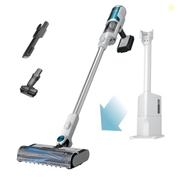 Shark Clean & Empty Cordless Stick Vacuum  Lightweight Cordless with HEPA Filter, Portable, Rechargeable, Auto-Empty System, Stick Vacuum for Pet Hair, Carpets & Hardfloor, White, BU3521