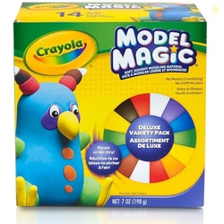 Crayola Model Magic Deluxe Variety Pack (14ct), Stocking Stuffers, Kids Air Dry Clay, 7oz, Bulk Modeling Clay Alternative, Christmas Gifts for Grandkids, Ages 4+
