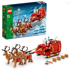 LEGO Santa's Sleigh - Building Toys for Kids, Boys & Girls, Ages 9+ - Indoor Christmas Decorations for Home W/Santa Claus Figurine & Reindeer - Gifts for Boys & Girls - 40499