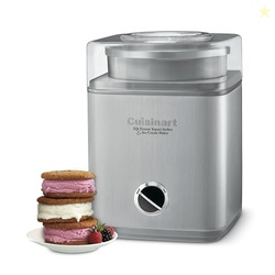 Cuisinart Ice Cream Maker Machine, 2-Quart Ice Cream, Sorbet and Frozen Yogurt Machine, Fully Automatic Double-Insulated Freezer Bowl Makes Frozen Desserts in Under 30 Minutes, ICE30BCP1, Silver