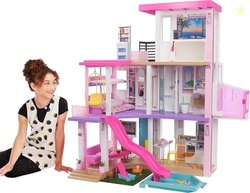 BARBIE DREAMHOUSE DOLLHOUSE WITH 75+ ACCESSORIES AND WHEELCHAIR ACCESSIBLE ELEVATOR, 10 PLAY AREAS, 3 CUSTOM LIGHT SETTINGS & MUSIC (AMAZON EXCLUSIVE)