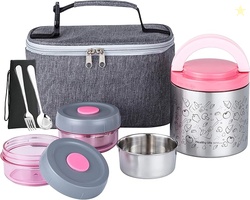 Lille Home Portable Insulated Lunch Box Set