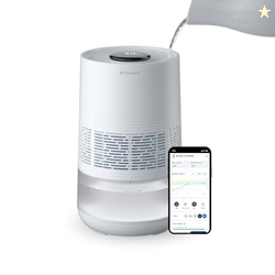 BLUEAIR PREMIUM SMART HUMIDIFIER FOR LARGE ROOMS, BEDROOMS, BETTER SLEEP WITH EVAPORATIVE INVISIBLE MIST TECH, AUTO HUMIDIFY, EASY TOP FILL, SMART CONTROL WITH APP, TOUCHSCREEN, 3.5L TANK FOR 48 HOURS