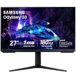 Samsung 27-Inch Odyssey G3 (G30D) Series FHD Gaming Monitor, 1ms, 180Hz, AMD FreeSync, Adjustable Stand, Black Equalizer, Virtual Aim Point, Eye Saver Mode, Flicker-Free, LS27DG302ENXZA