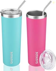 BJPKPK 2 Pack 20oz Skinny Tumblers with Lid 