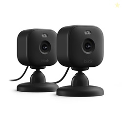 BLINK MINI 2  HOME SECURITY & PET CAMERA(S) WITH HD VIDEO, COLOR NIGHT VIEW, MOTION DETECTION, TWO-WAY AUDIO, AND BUILT-IN SPOTLIGHT  2 CAMERAS (BLACK)