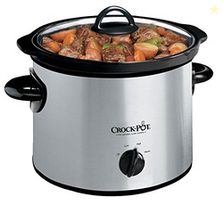 Crockpot Manual 3-Quart Slow Cooker Silver