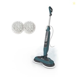Shark Steam & Scrub All-in-One Scrubbing and Sanitizing Hard Floor Steam Mop, 2 Steam Modes, 2 Dirt Grip Soft Scrub Pads Included, XL Removable Water Tank, Swivel Steering, Teal, S8002BRN