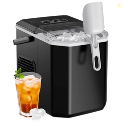 SILONN ICE MAKER COUNTERTOP, PORTABLE ICE MACHINE WITH CARRY HANDLE, SELF-CLEANING ICE MAKERS WITH BASKET AND SCOOP, 9 CUBES IN 6 MINS, 26 LBS PER DAY, IDEAL FOR HOME, KITCHEN, CAMPING, RV