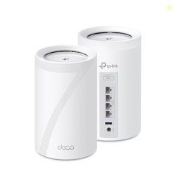 TP-LINK DECO BE63 TRI-BAND WIFI 7 BE10000 WHOLE HOME MESH SYSTEM- 6-STREAM 10 GBPS, 4X2.5G PORTS WIRED BACKHAUL, 4X SMART INTERNAL ANTENNAS, VPN, MU-MIMO, HOMESHIELD, FREE EXPERT SUPPORT (2-PACK)