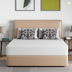 FDW | 10 INCH QUEEN MATTRESS | MEDIUM FIRM | GEL MEMORY FOAM MATTRESS | WHITE | BED IN A BOX, CERTIPUR-US CERTIFIED | PRESSURE RELIEF, COOLING VENTILATED FOAM | WASHABLE REMOVABLE COVER