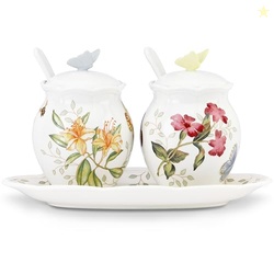 Lenox Butterfly Meadow 7-Piece Condiment Set, White -